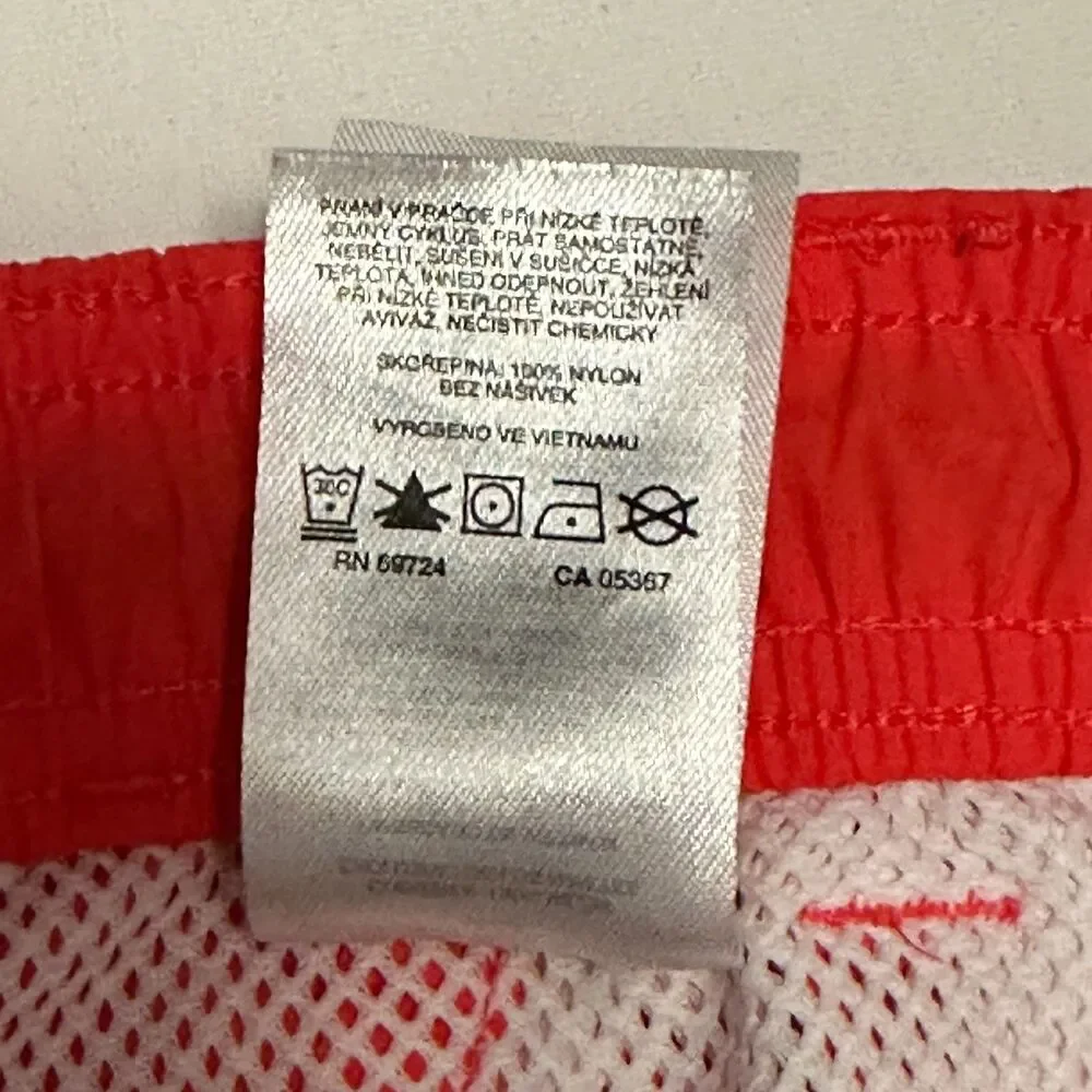 Columbia PFG Shorts Mens L Red Orange Nylon Drawstring Swim Outdoor‎ Hike